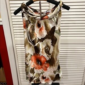 Signature by Larry Levine Floral Cowl Neck Blouse - Multicolor